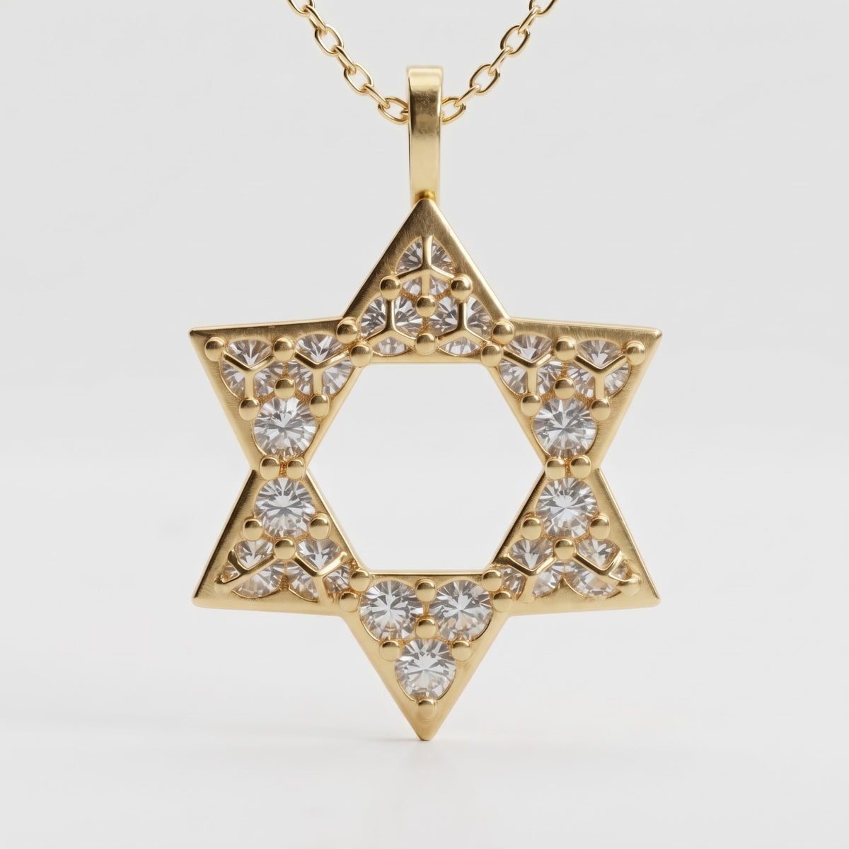 Lab Grown Diamond Star of David Pendant, image 2