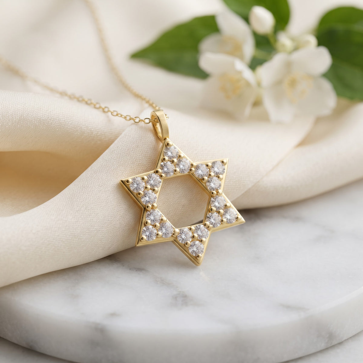 Lab Grown Diamond Star of David Pendant, image 3