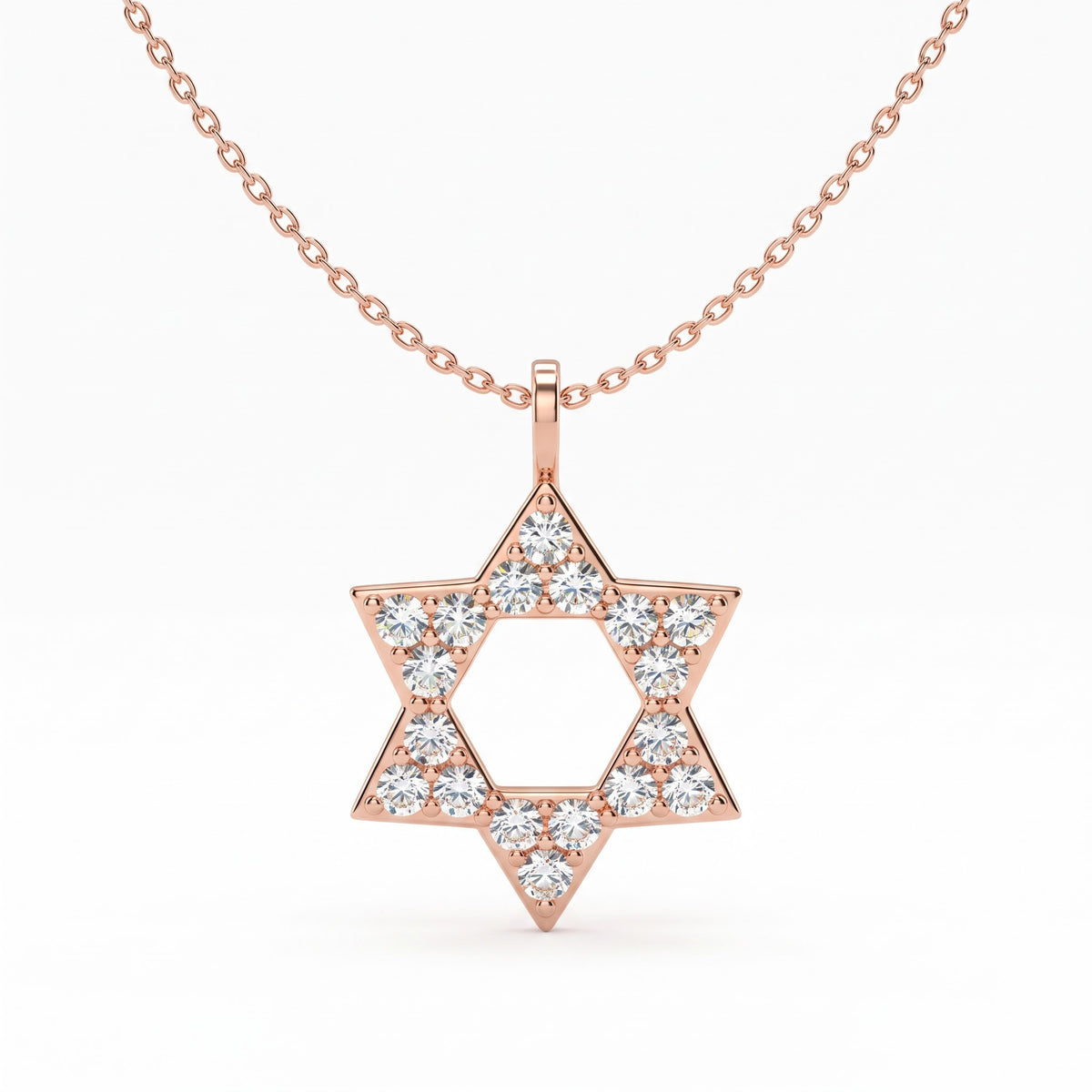 Lab Grown Diamond Star of David Pendant, image 6