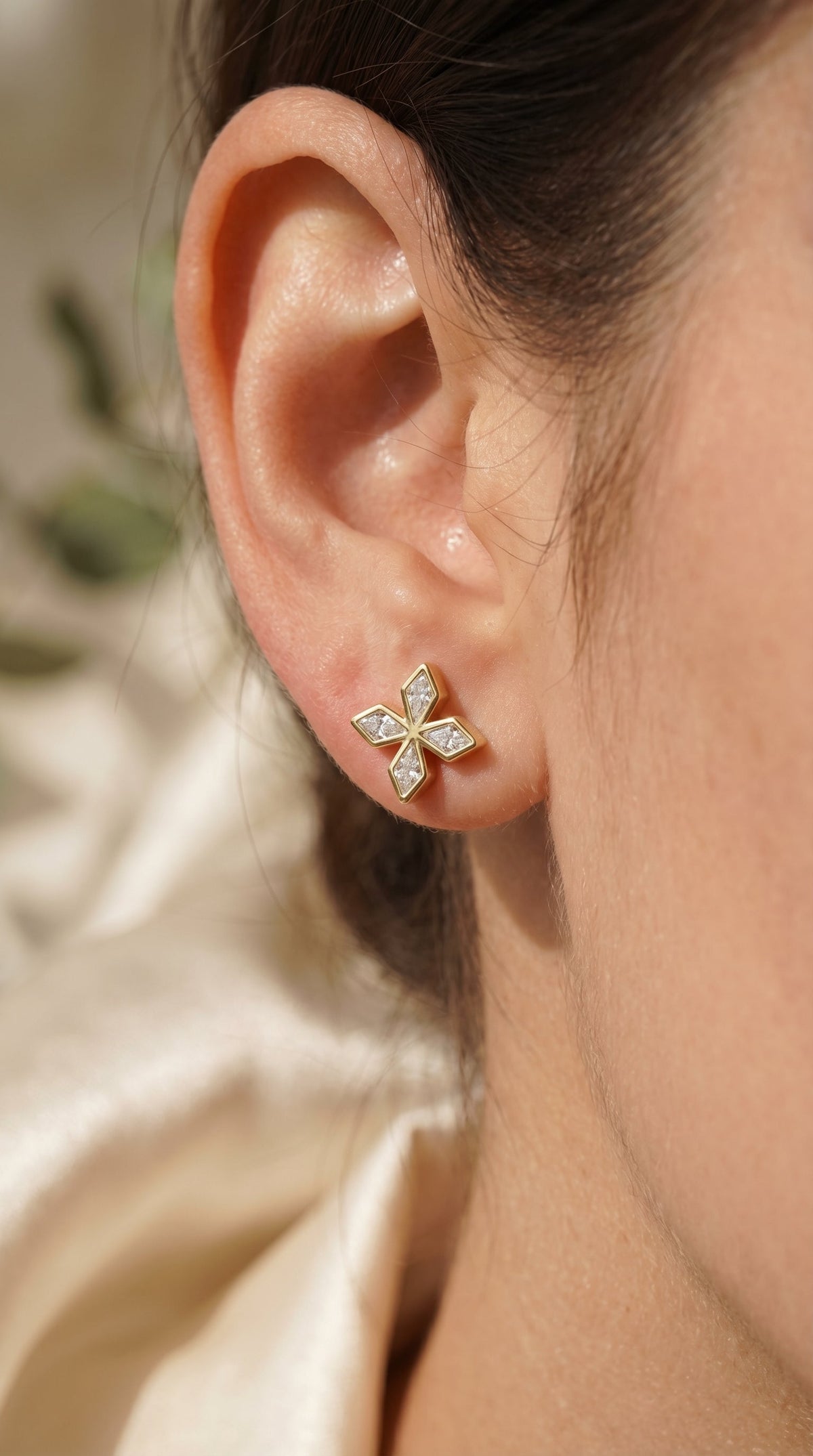 Kite Diamond Celestial Fashion Earrings, view 2