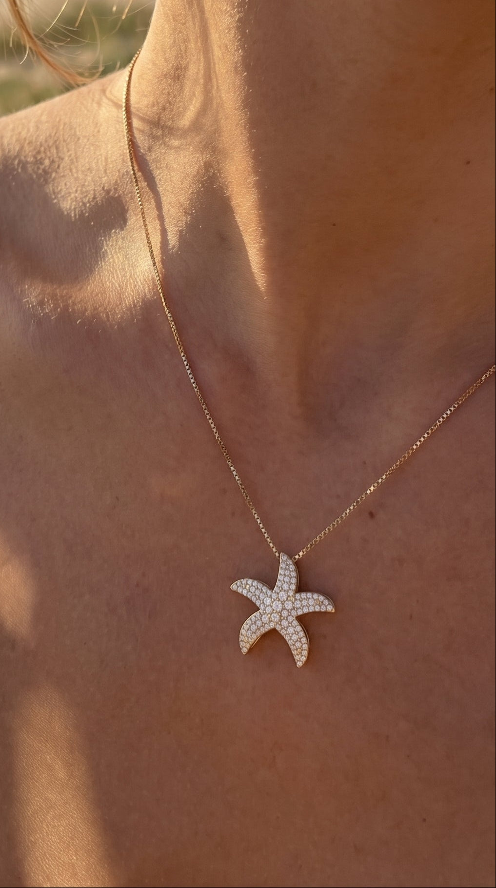 Round Diamond Celestial Starfish Pendant, view 2