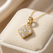 Vintage Style Diamond Cross Pendant Necklace, view 5