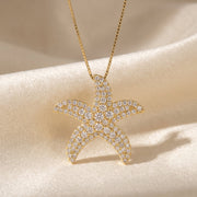 Round Diamond Celestial Starfish Pendant, view 3