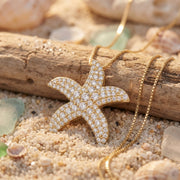 Round Diamond Celestial Starfish Pendant, view 5