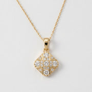 Vintage Style Diamond Cross Pendant Necklace, view 1