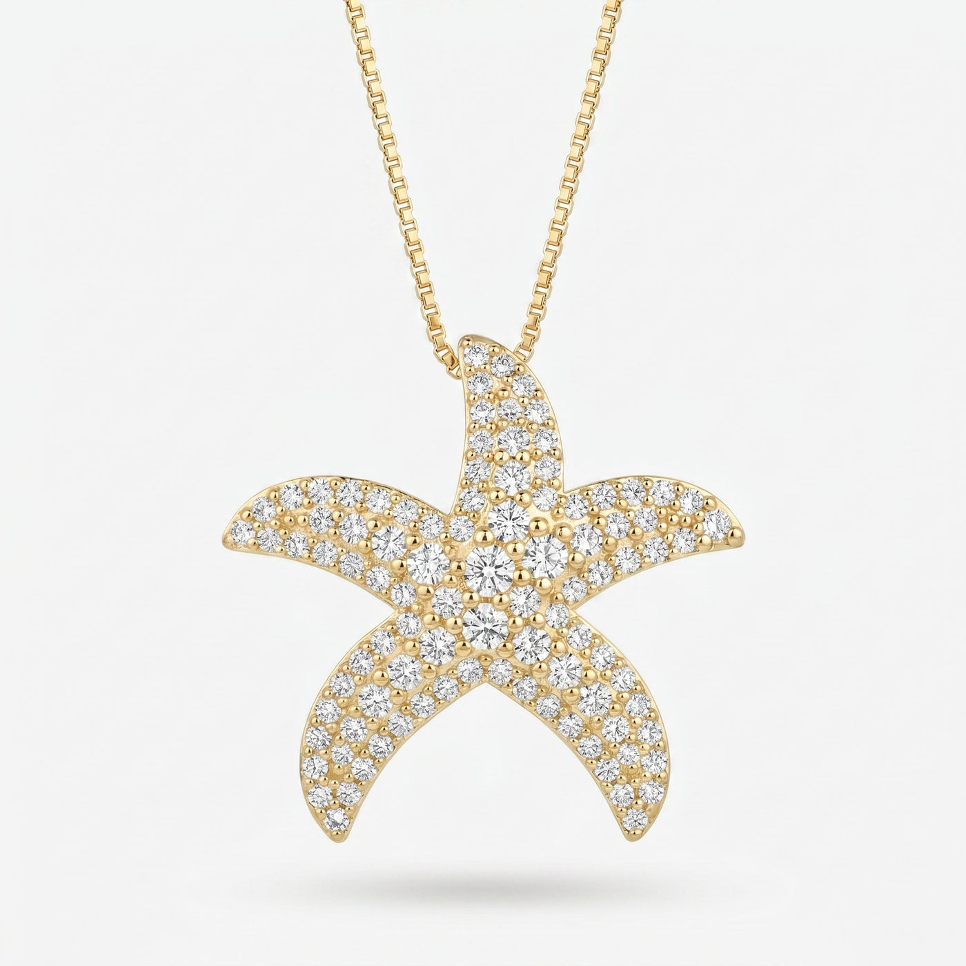 Round Diamond Celestial Starfish Pendant, view 1