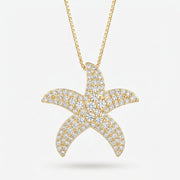 Round Diamond Celestial Starfish Pendant, view 1