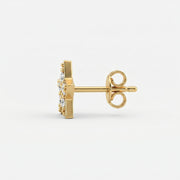 Star Cluster Diamond Stud Earrings, view 4