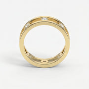 Floating Round Diamond Open Gallery Eternity Band Ring, view 5