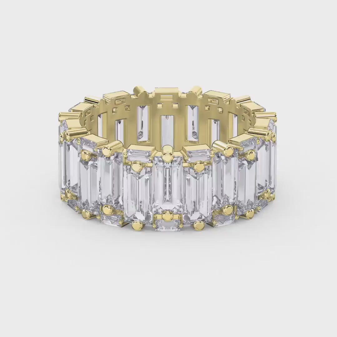 Wide Anniversary Baguette Diamond Ring, product video