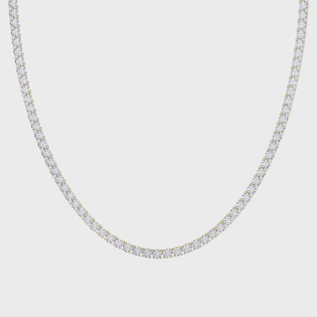 Experience Timeless Sparkle Round Diamond Tennis Necklace, product video