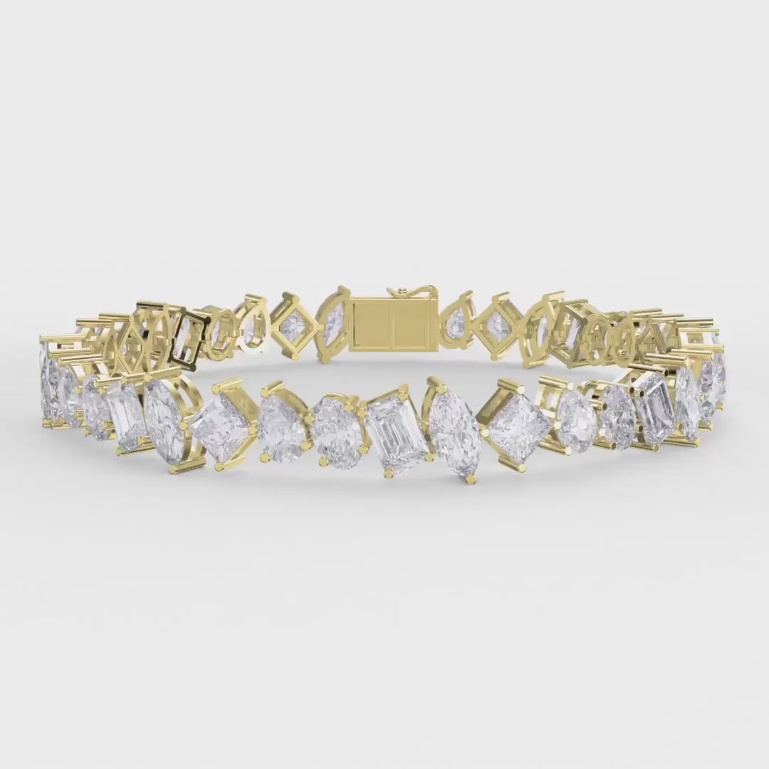 Multi-Shape Diamond Fashion Bracelet, product video