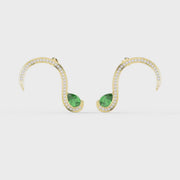 Green Gemstone Trance Pave Fashion Earrings, product video