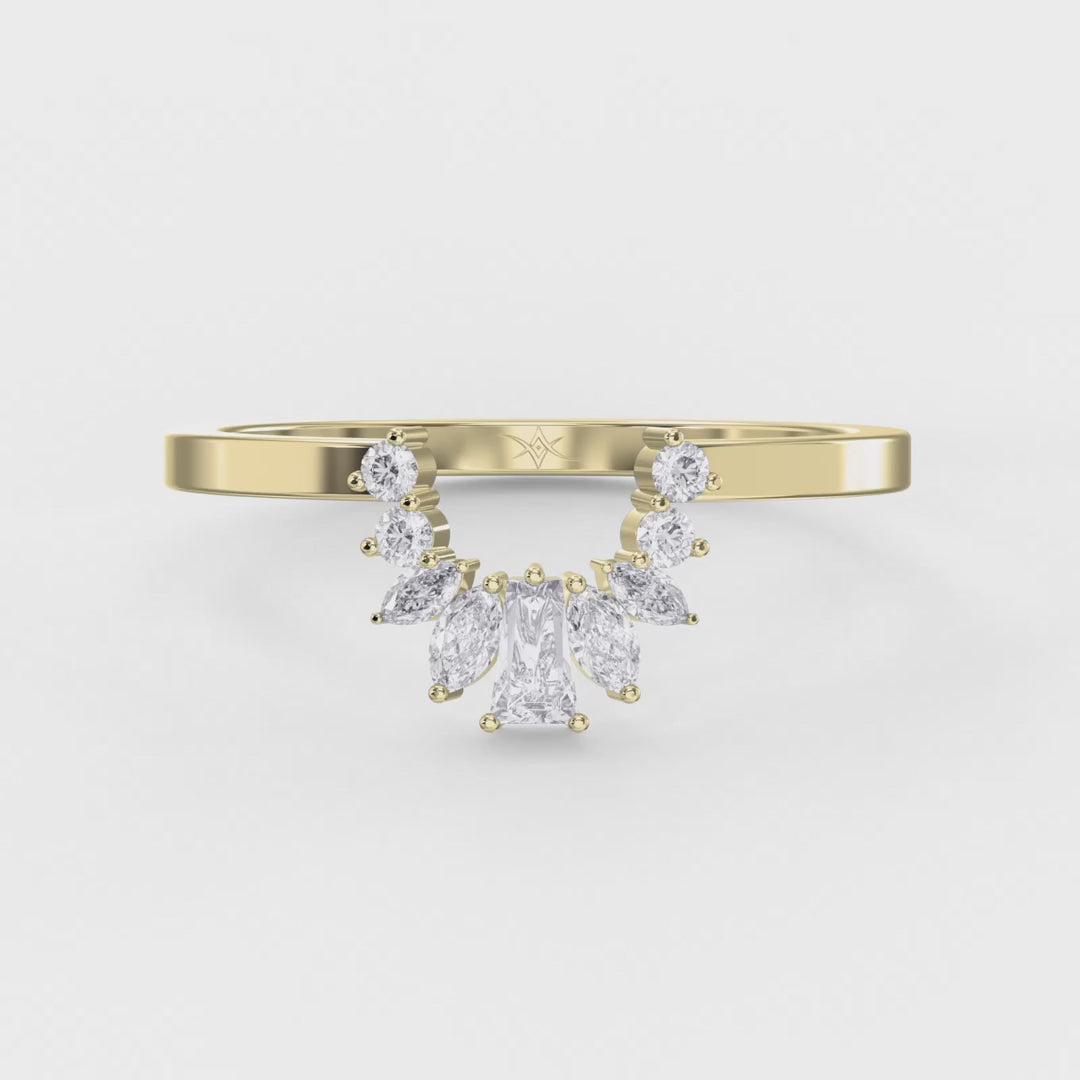 Gracefully Crafted Marquise and Baguette Diamond Ring, product video
