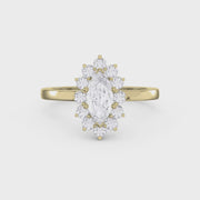 Marquise Halo Solitaire Engagement Ring, product video
