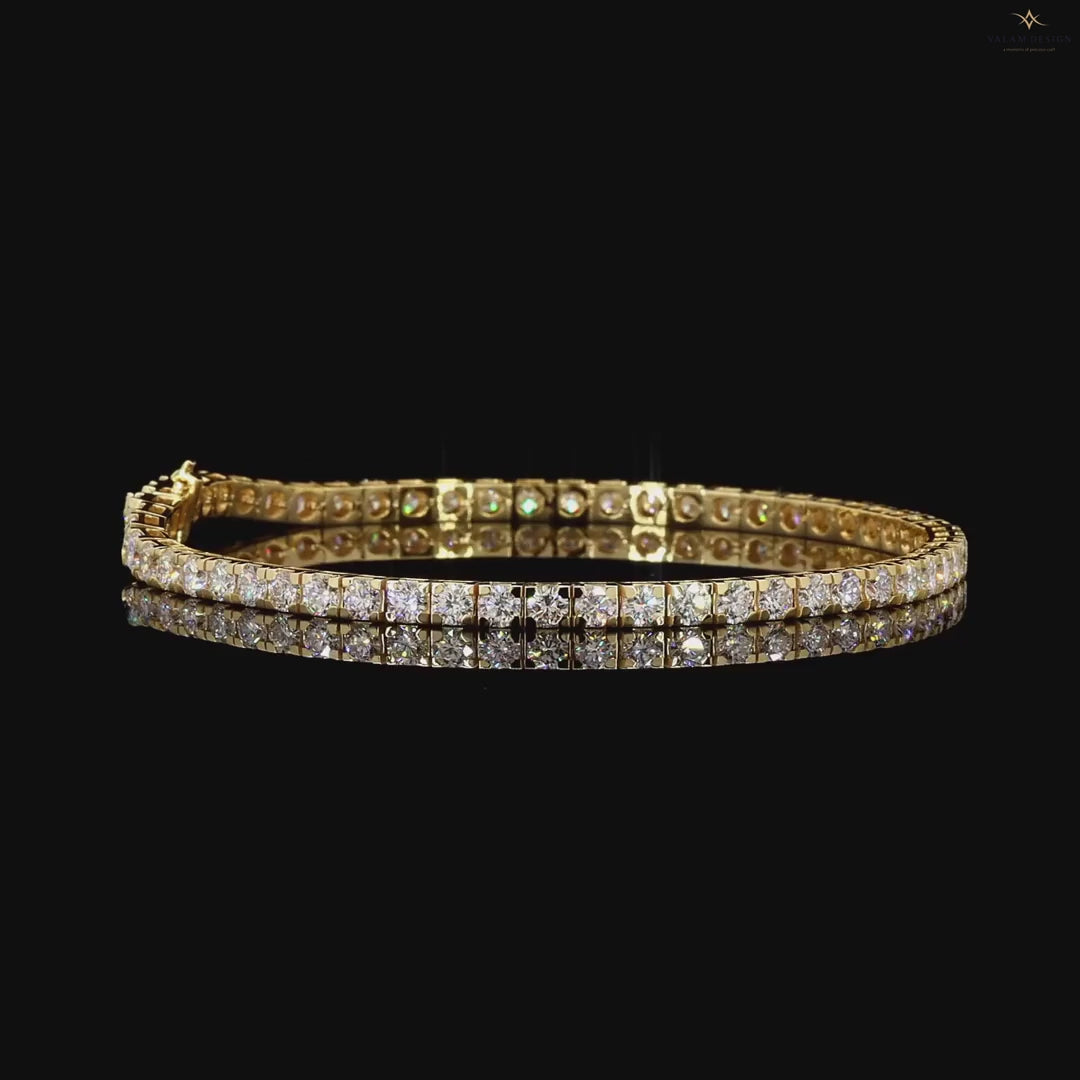 Round Shape Diamond Tennis Bracelet, product video