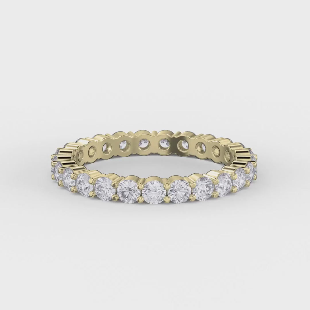 Round Brilliant Cut Diamond Matching Band, product video