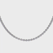 Emerald Cut Diamond Tennis Necklace, product video
