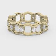 Link Round Wedding Band Ring, product video