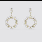 Diamond Circle Chandelier Fashion Earrings, product video