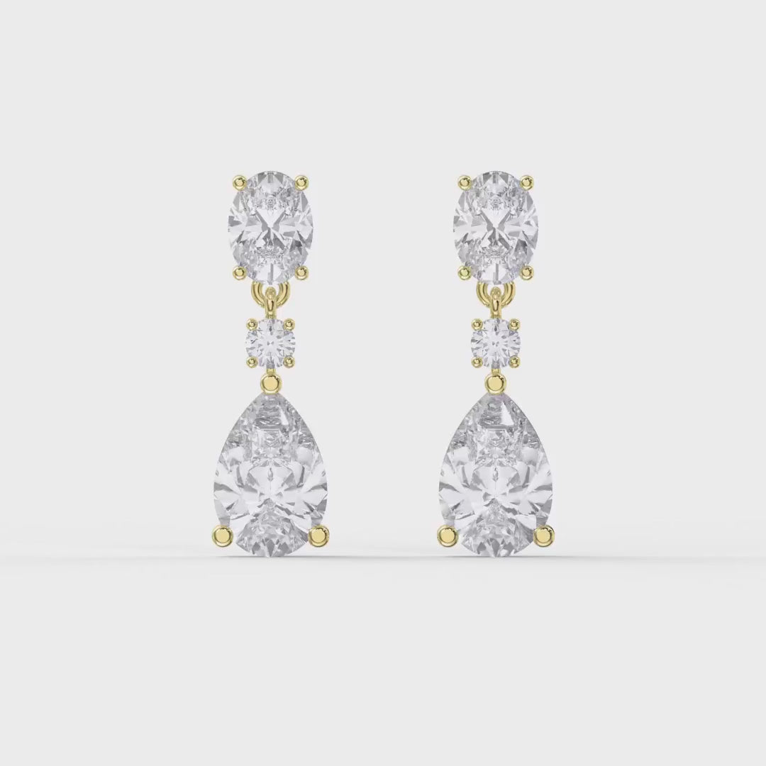 Elegant Diamond Drop Dangle Earring, product video