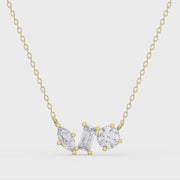 Three Stone Diamond Pendant Necklace, product video