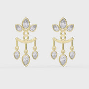 Pear Diamond Regal Teardrop Chandelier Fashion Earrings, product video