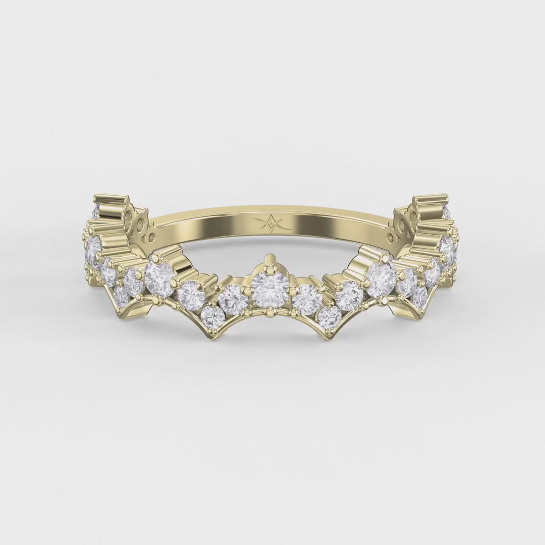 Round Diamond Curved Design Band, product video
