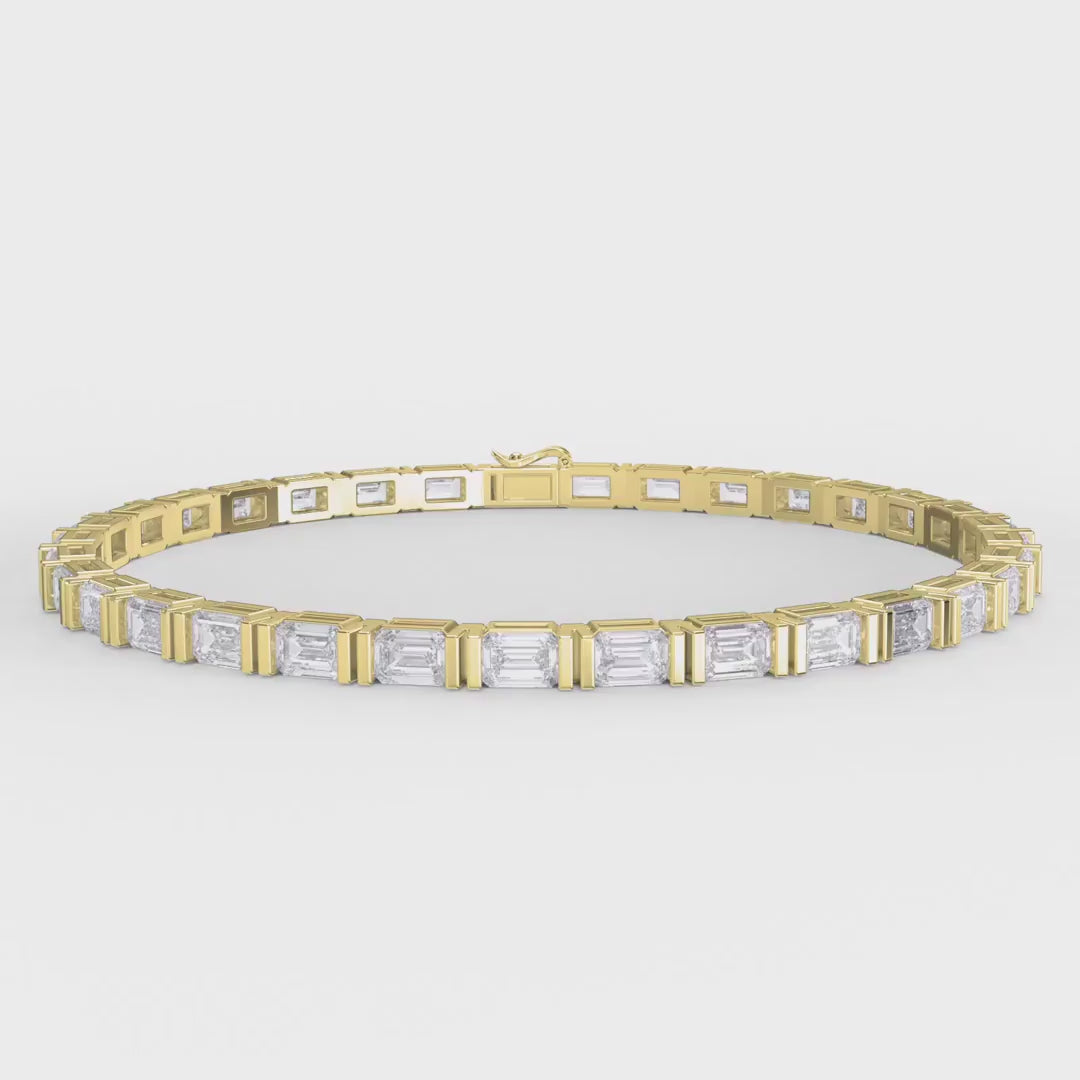 Emerald Cut Diamond Fashion Bracelet, product video