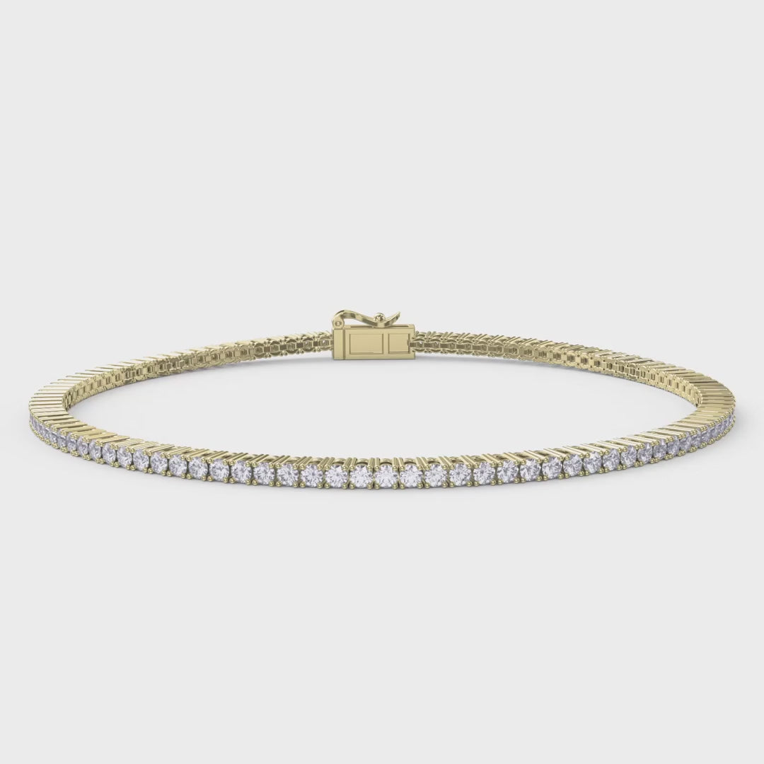 Timeless Round Brilliant Tennis Bracelets, product video
