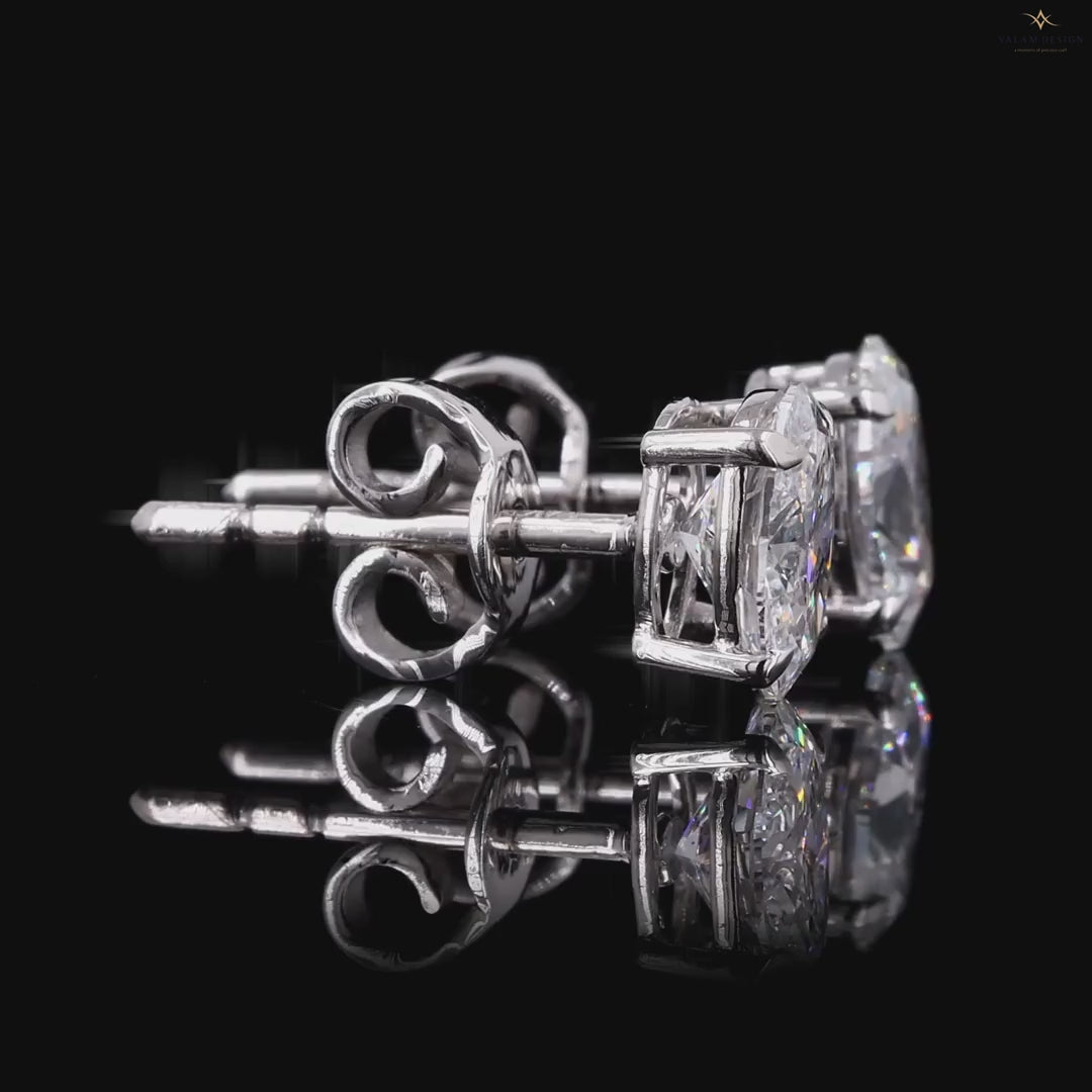 Oval Diamond Stud Earring, product video