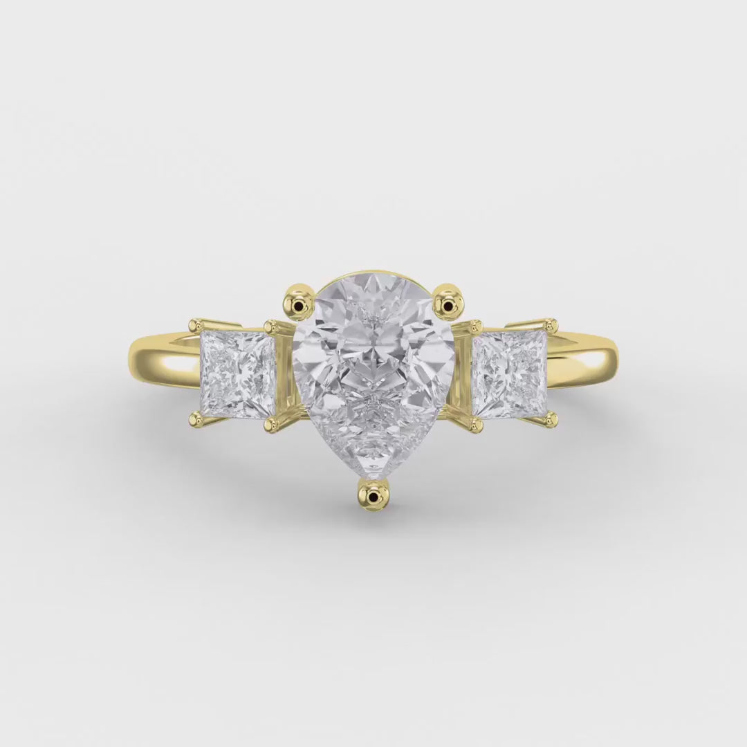 The True Promise Pear Trio Ring, product video