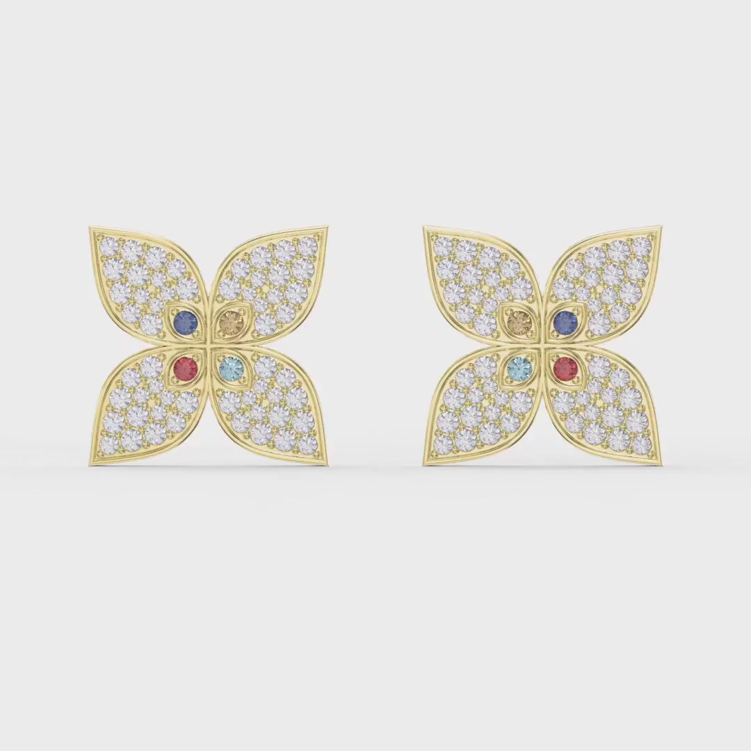Chromatic Clover Fashion Earrings, product video