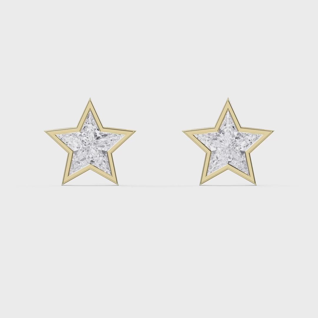 Star Design Kitestar Diamond Earring Stud, product video