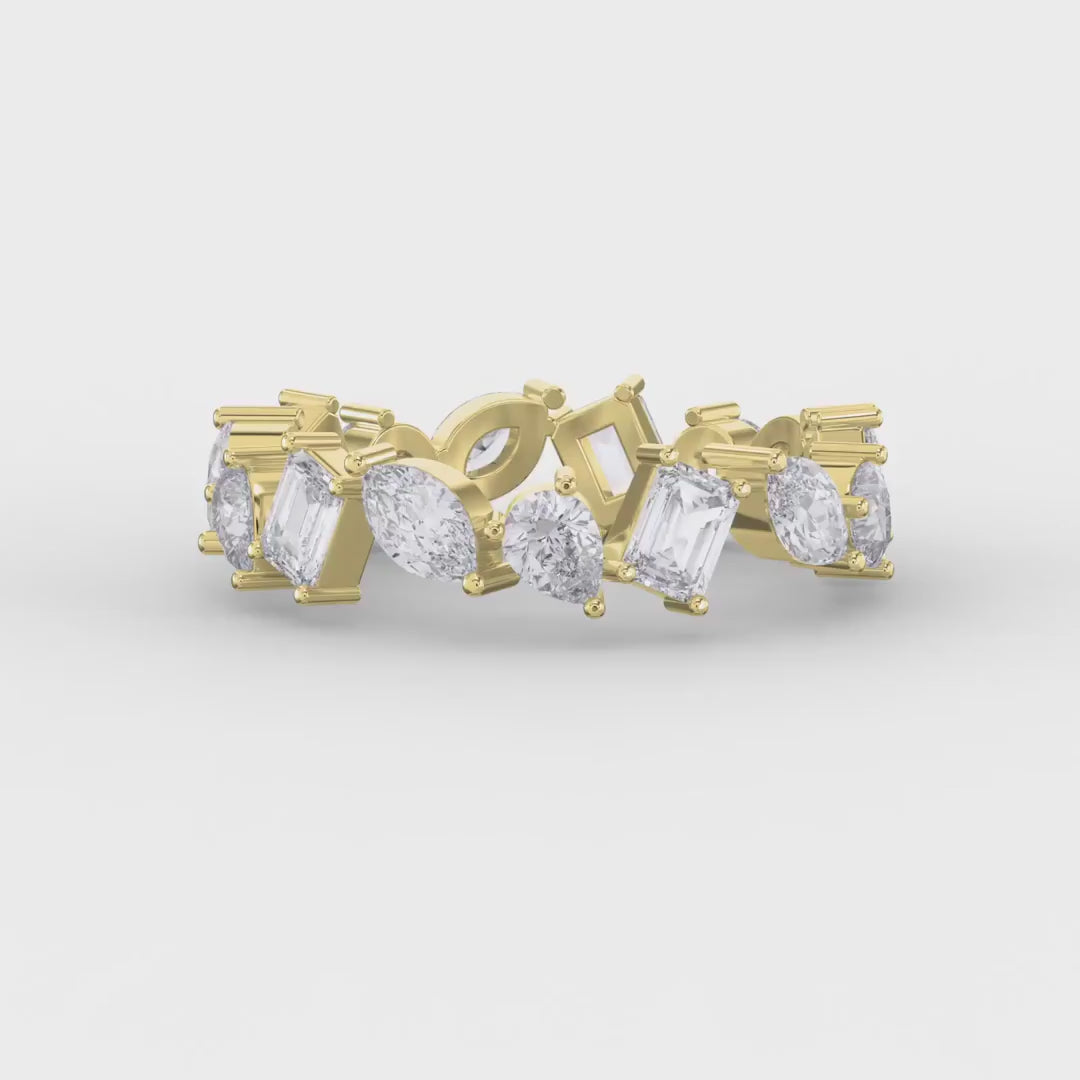 Contemporary Three Shape Diamond Ring, product video