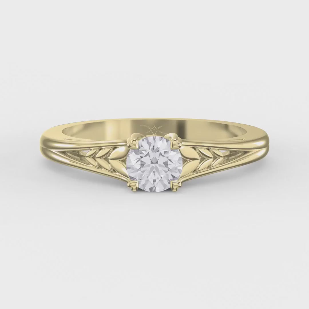 Enchanted Solitaire Design Vintage Ring, product video