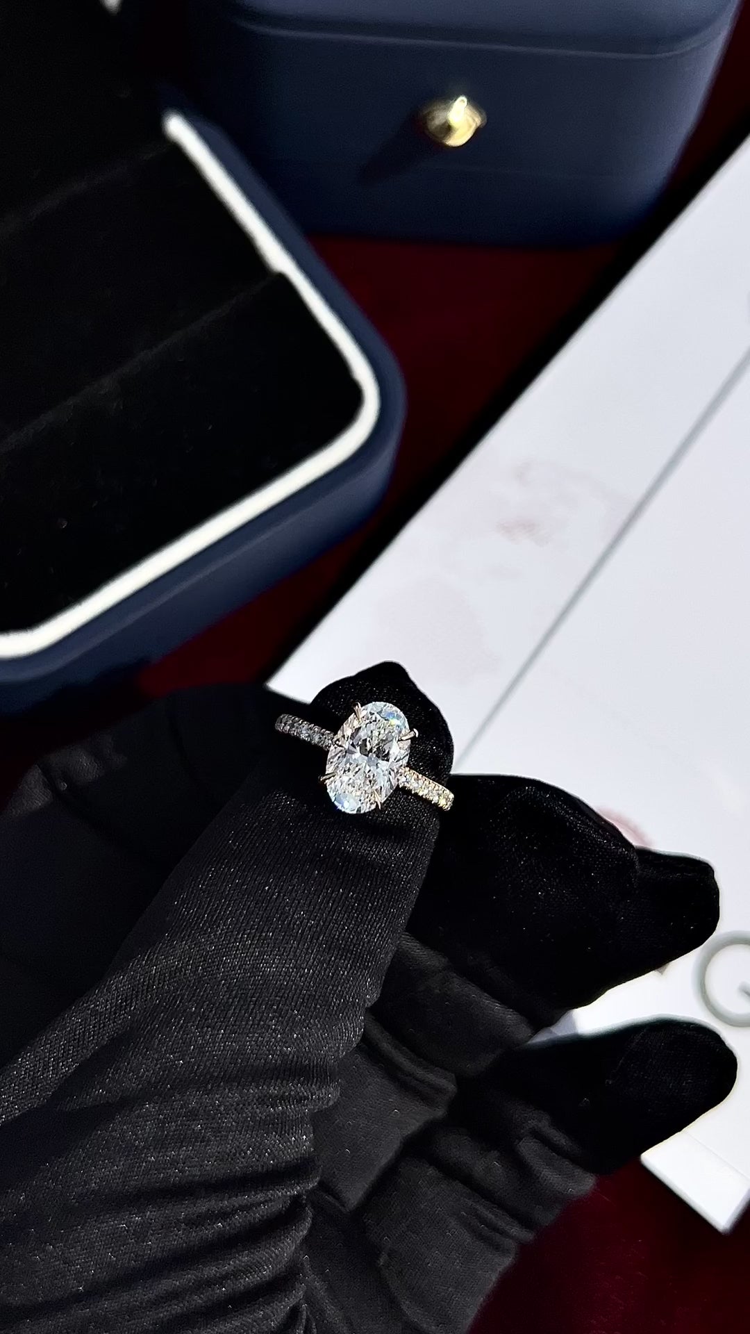 Oval Cut Lab Grown Diamond Engagement Ring, product video