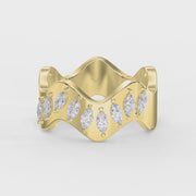 Curved Diamond Band with Marquise Cut, product video