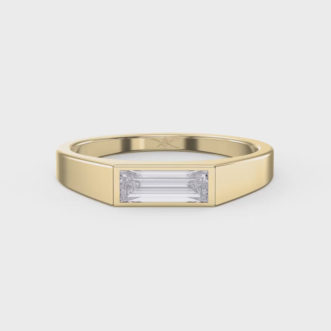 Bar Channel Setting Baguette Shape Diamond Ring, product video