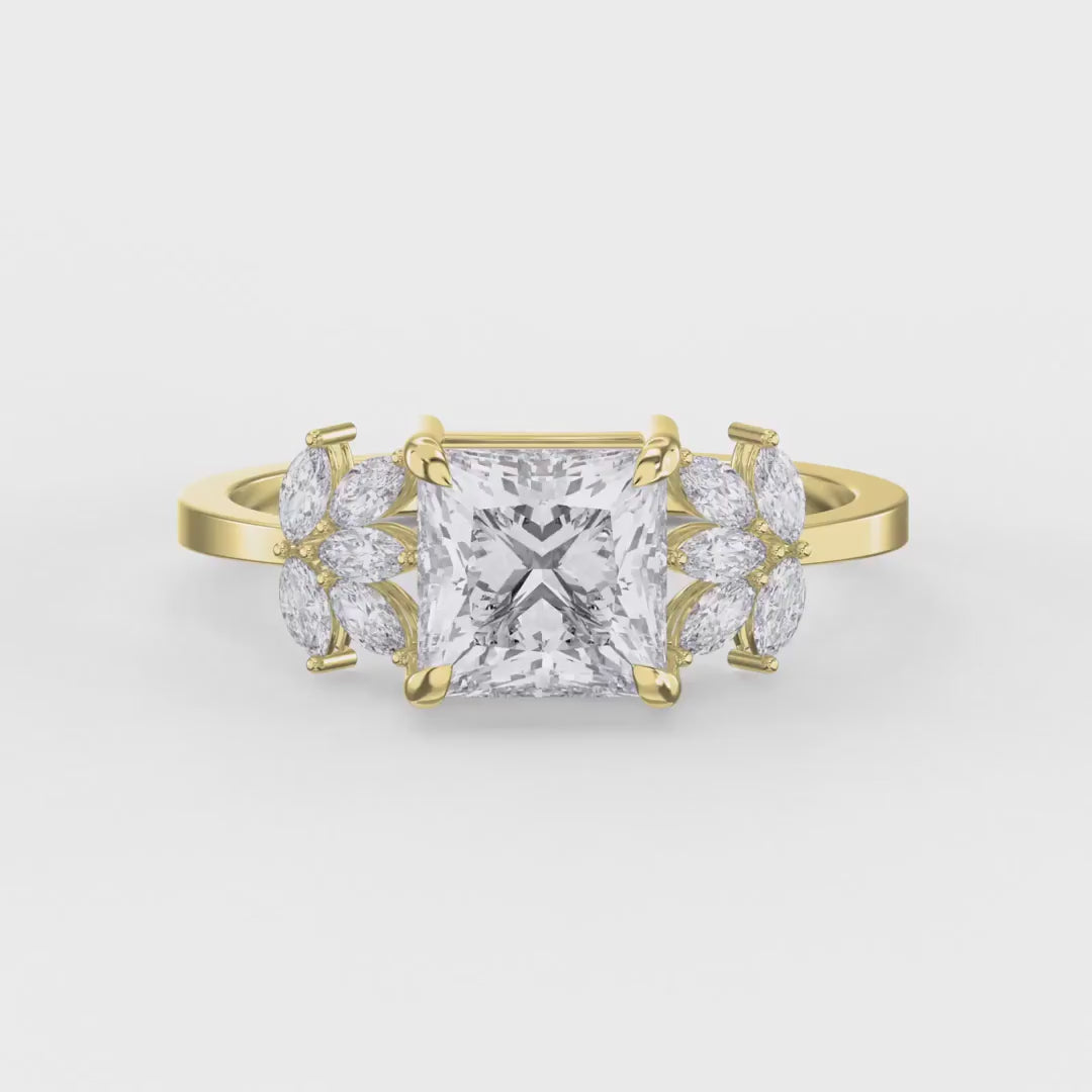 Bloom Crest Princess Ring, product video