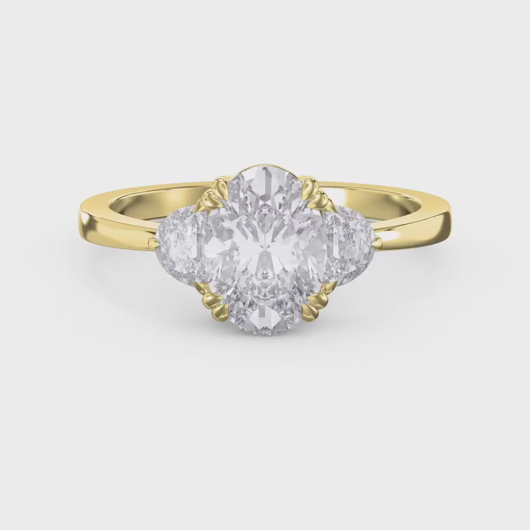 Serene Horizon Oval Ring, product video