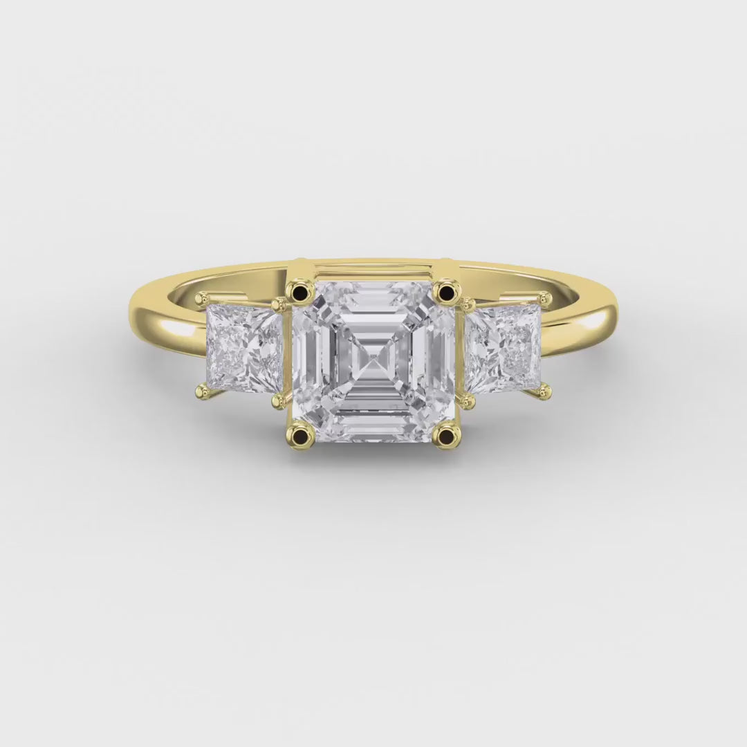 The Heirloom Trinity Asscher Ring, product video
