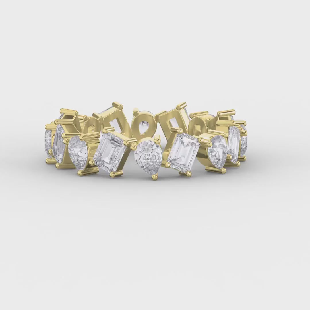Two Shape Diamond Full Circle Ring, product video