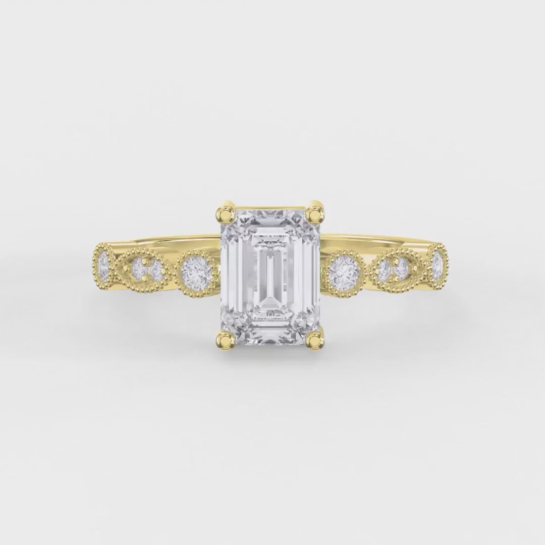 Antique Line Emerald Ring, product video