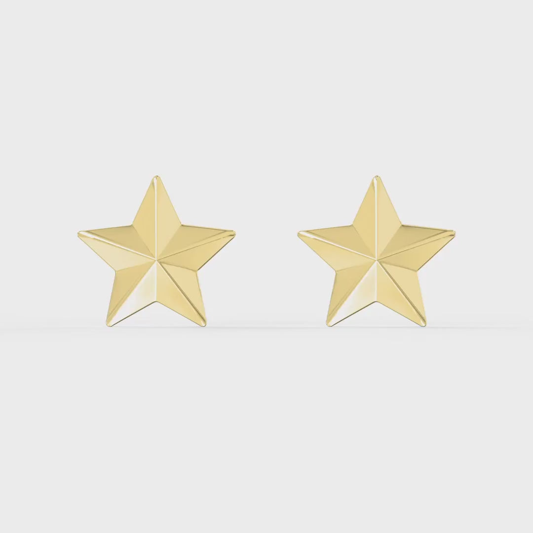 Shine Bright with Star Emblem Fashion Earrings, product video