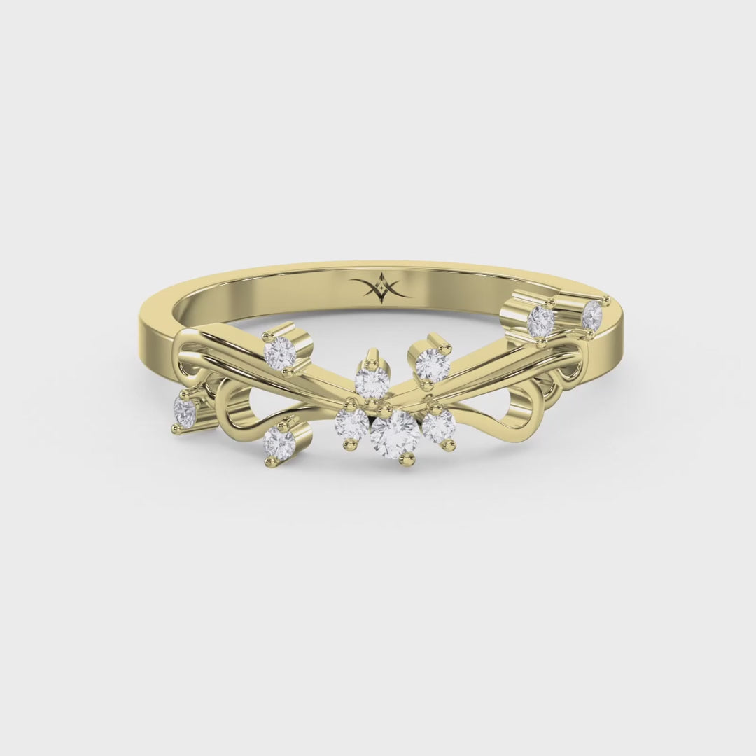 Glowing Leaves Diamond Ring, product video