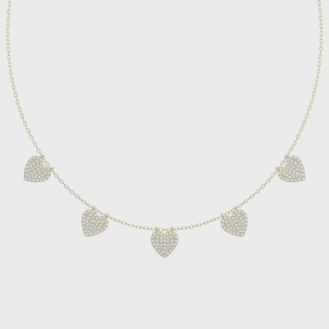 Five Hearts Dazzle Fashion Necklace, product video