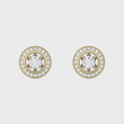 Round Diamond Halo Design Earrings, product video