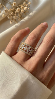 Crafted Round & Marquise cut Diamond Band, view 2