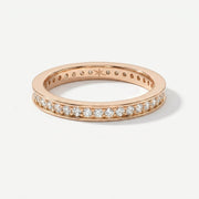 Minimalist Round Diamond Eternity Band Ring, view 7
